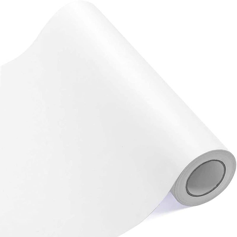 Sghuo White Permanent Vinyl, 12 Inches by 25 Feet, Self Adhesive Vinyl Matte Roll for Signs, Scrapbooking, Silhouette Cameo - Image 1